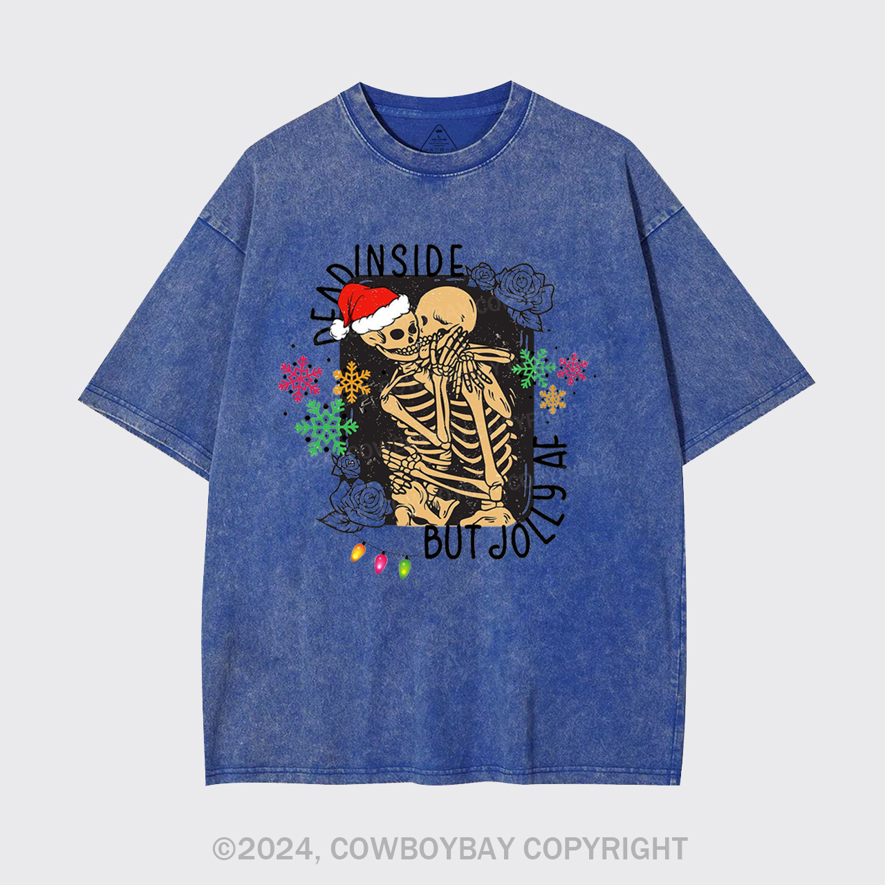 Dead Inside Skeleton Garment-dye Tees
