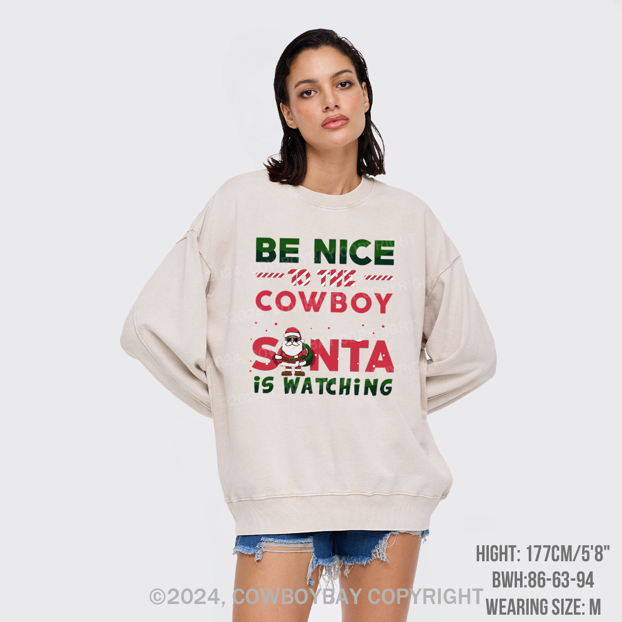 Funny Cowboy Christmas Washed Sweatshirts