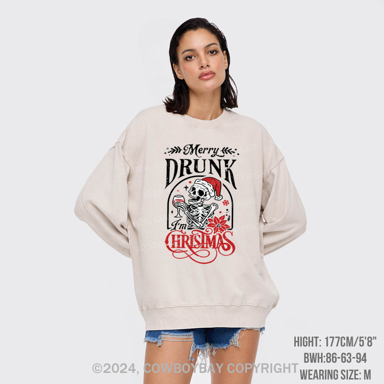Christmas Skulls Washed Sweatshirts