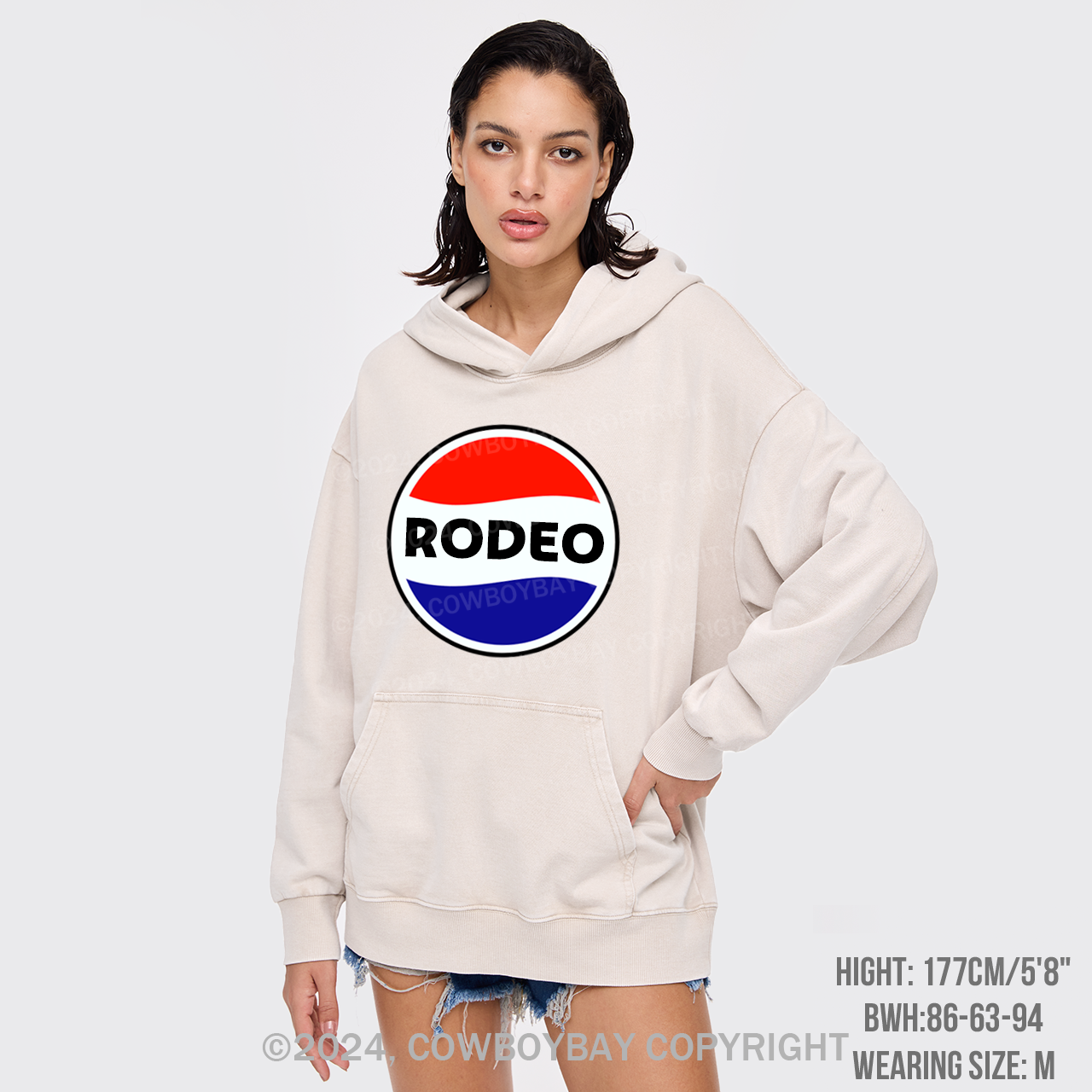 Funny Rodeo Garment-Dye Hoodies