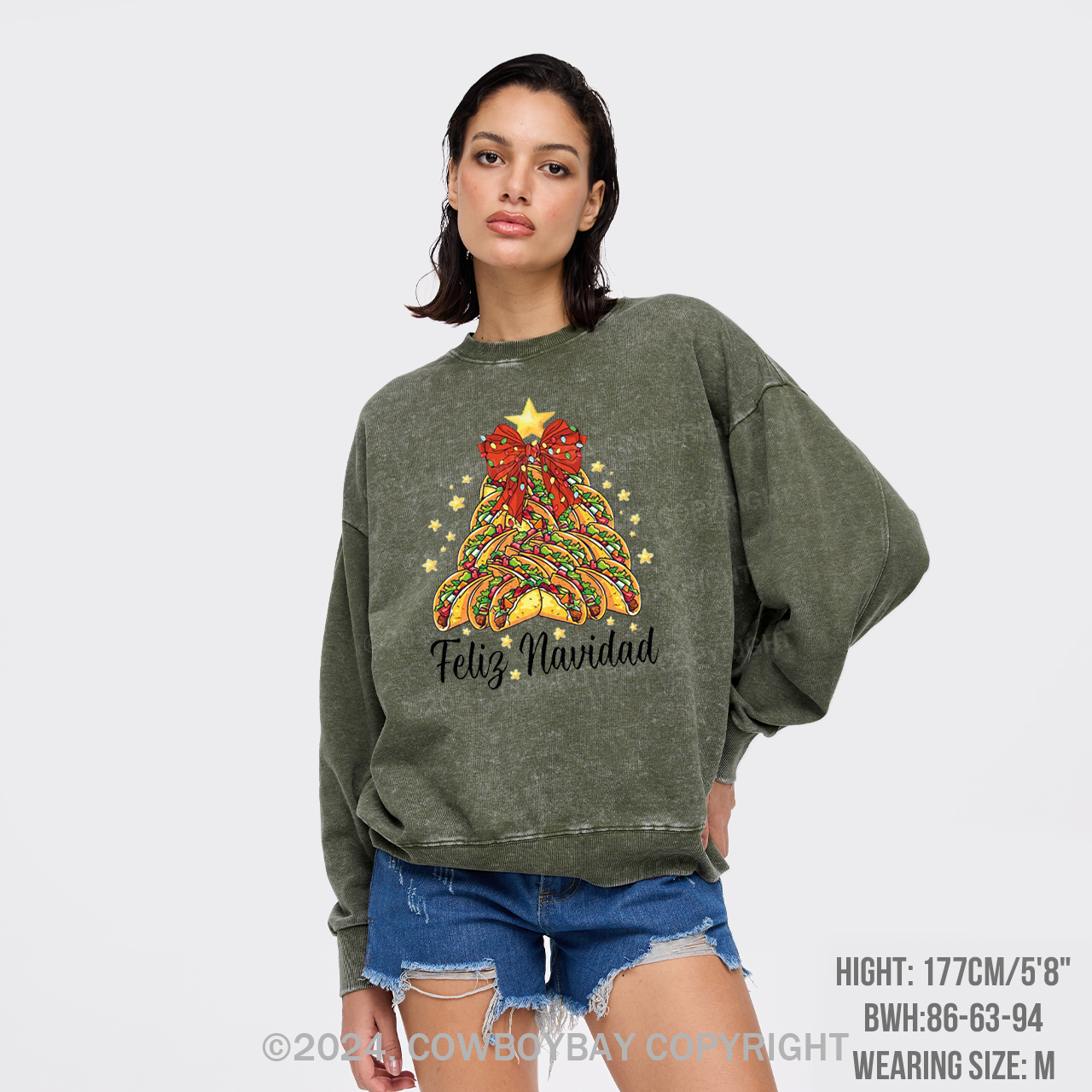 Mexican Food Washed Sweatshirts