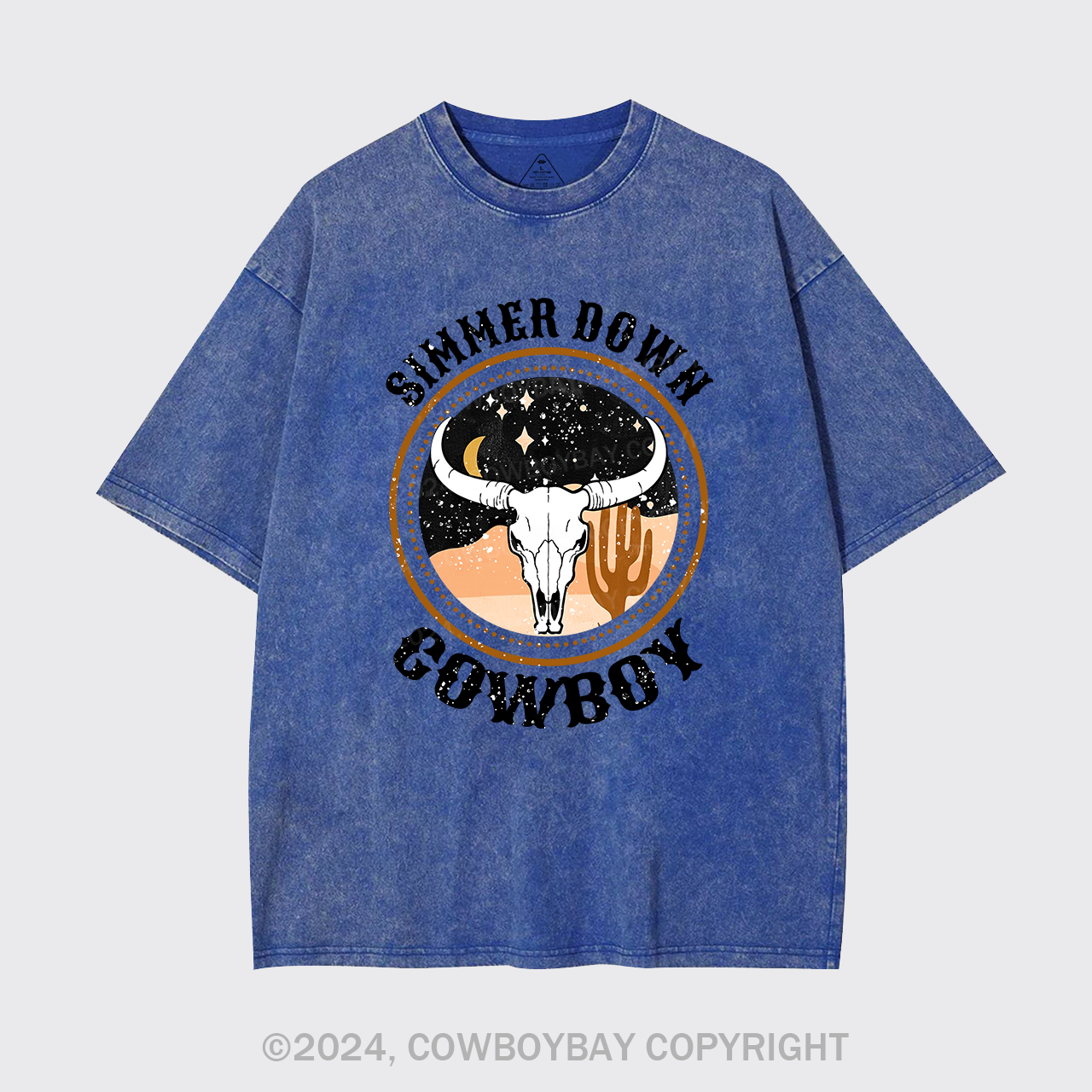 Simmer Down Western Cowboy Garment-dye Tees