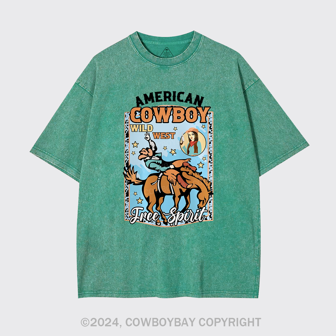 American Cowboy Wild West Garment-dye Tees