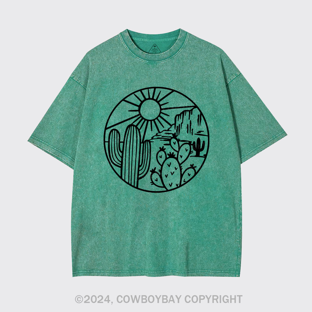 Desert Cactus Adventure Cowboy Garment-dye Tees