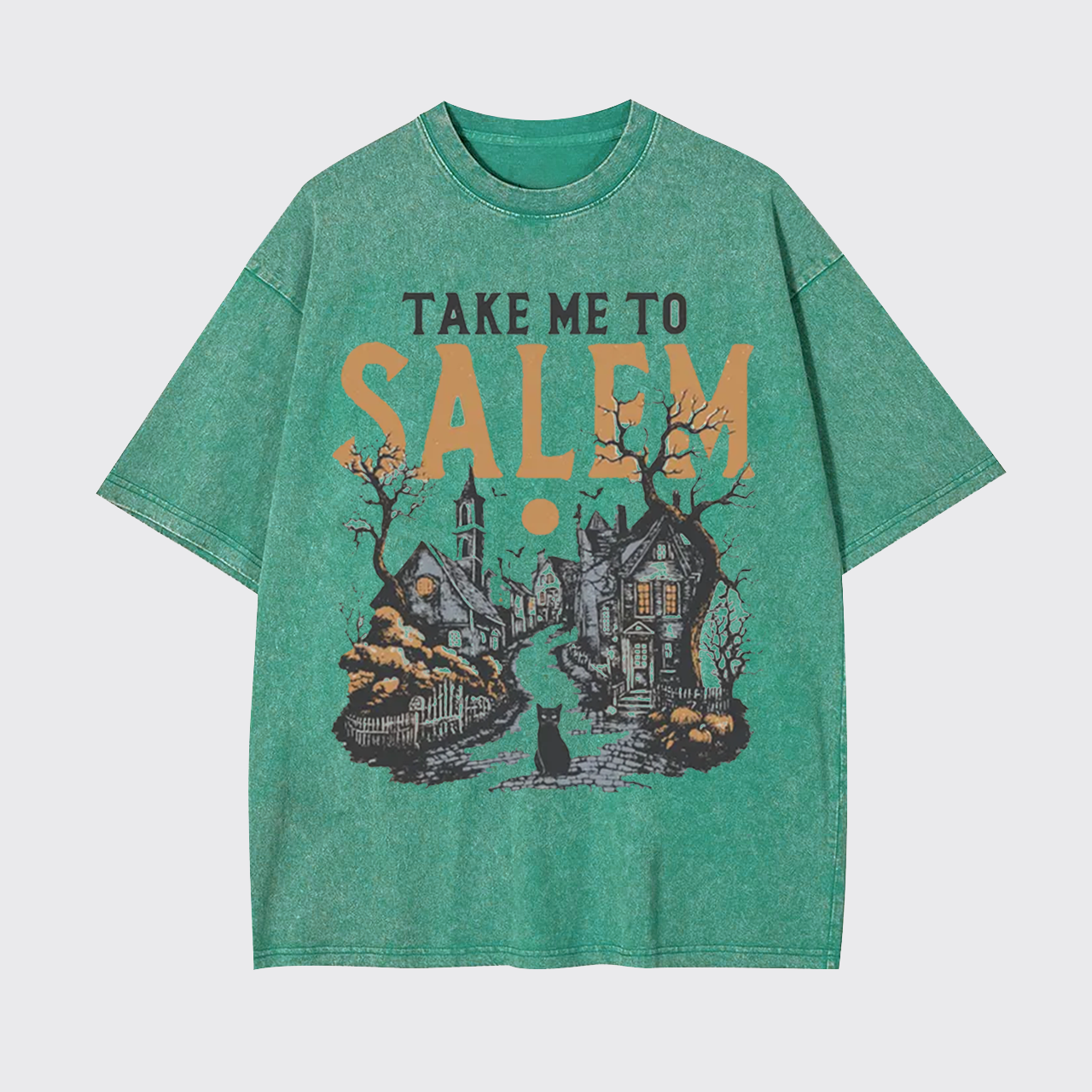 Take Me To Salem Halloween Garment-dye Tees
