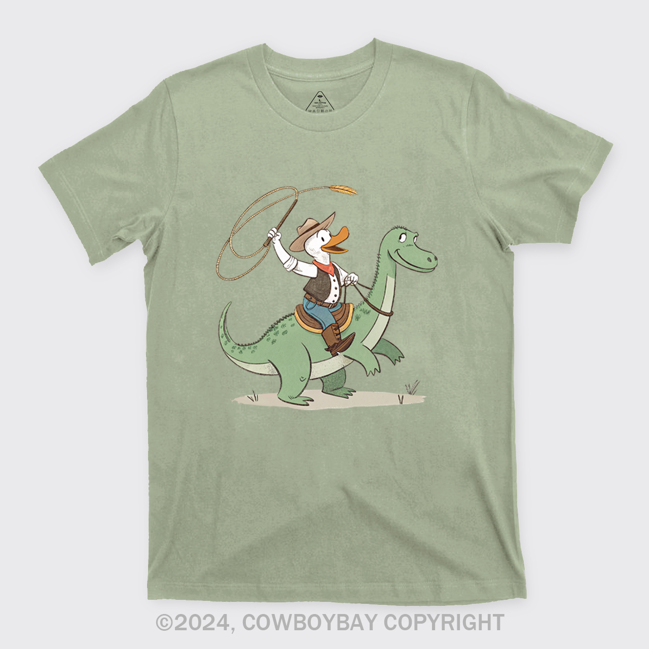 Cowboy Duck Riding Dinosaur T-Shirts