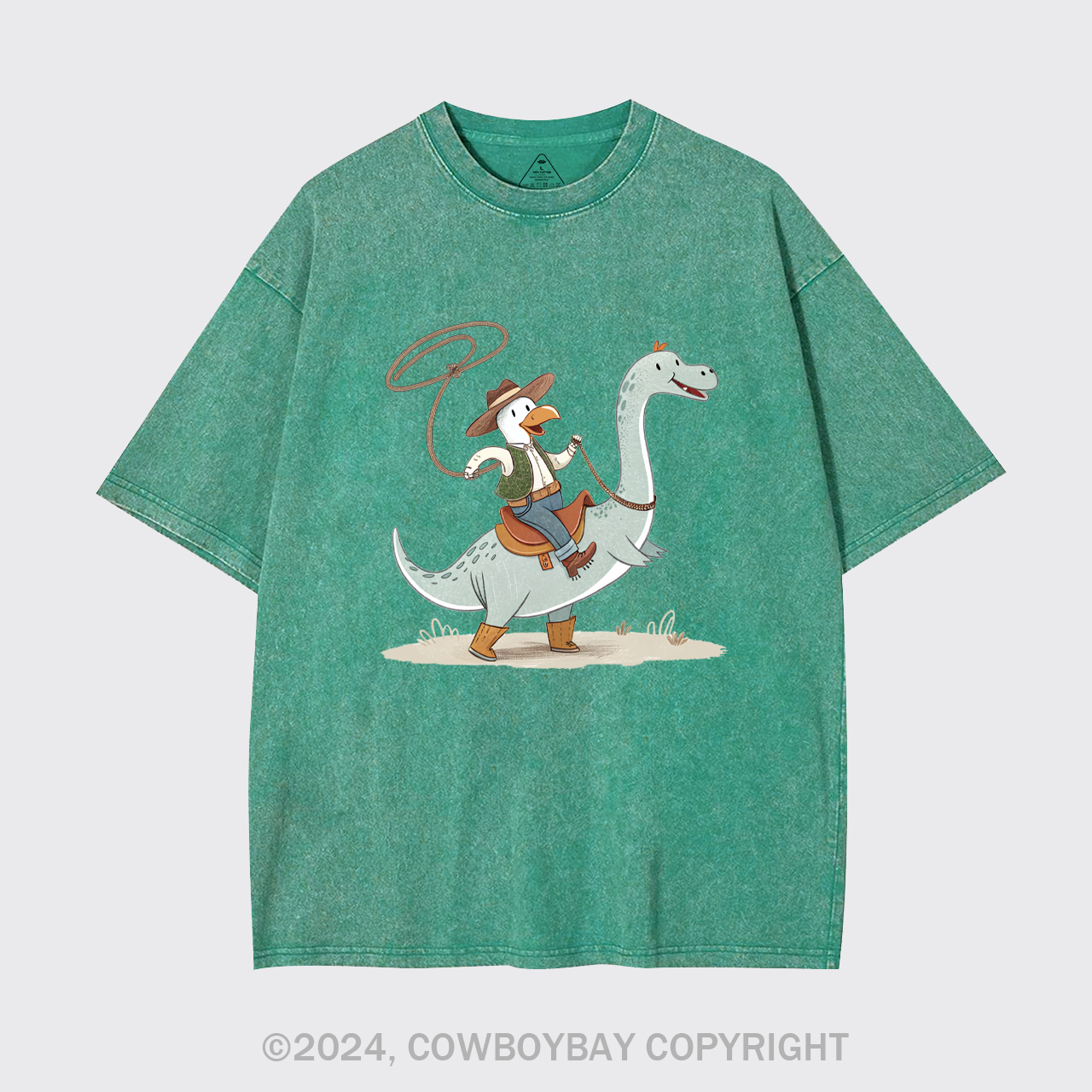 The Dinosaur Wanted To Be A Cowboy Garment-dye Tees