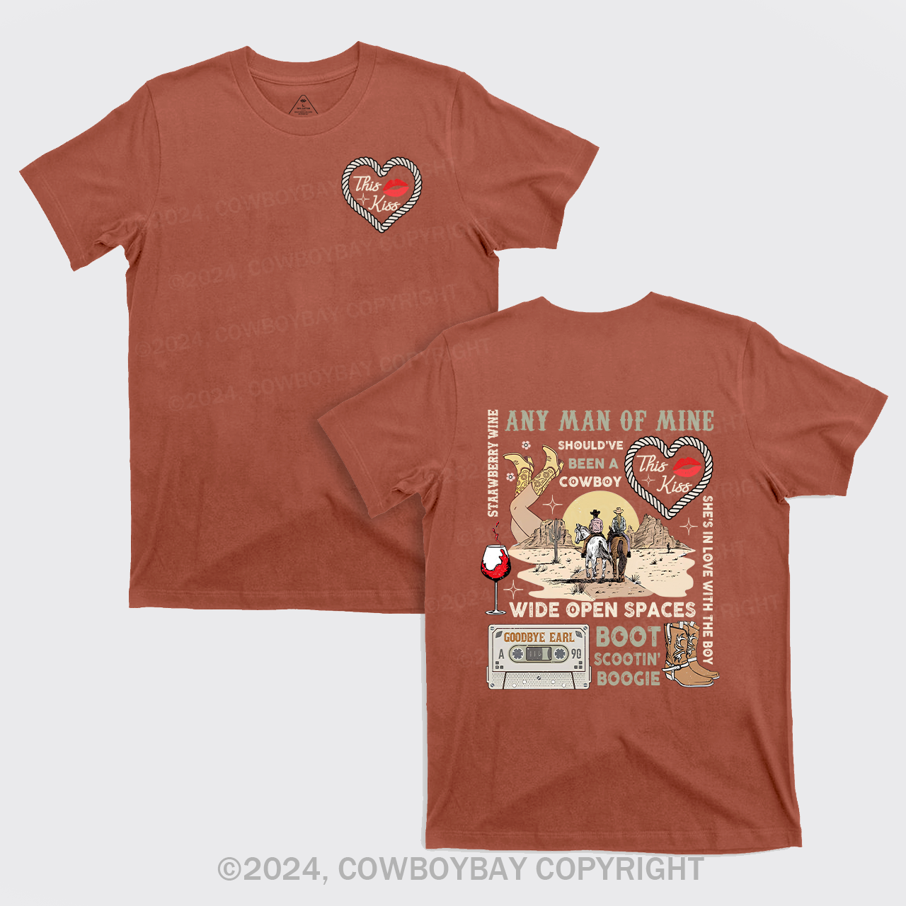 90s Country Music Any Man of Mine Valentine T-Shirts