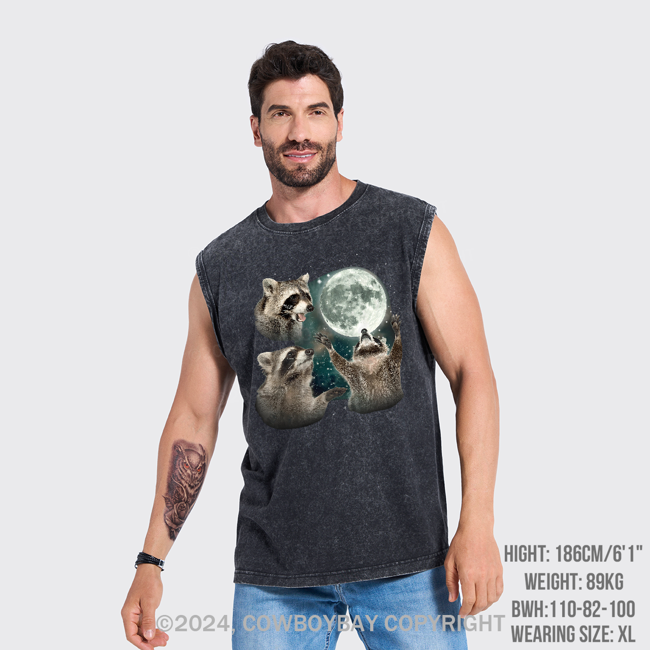 Three Raccoons Washed Tanks