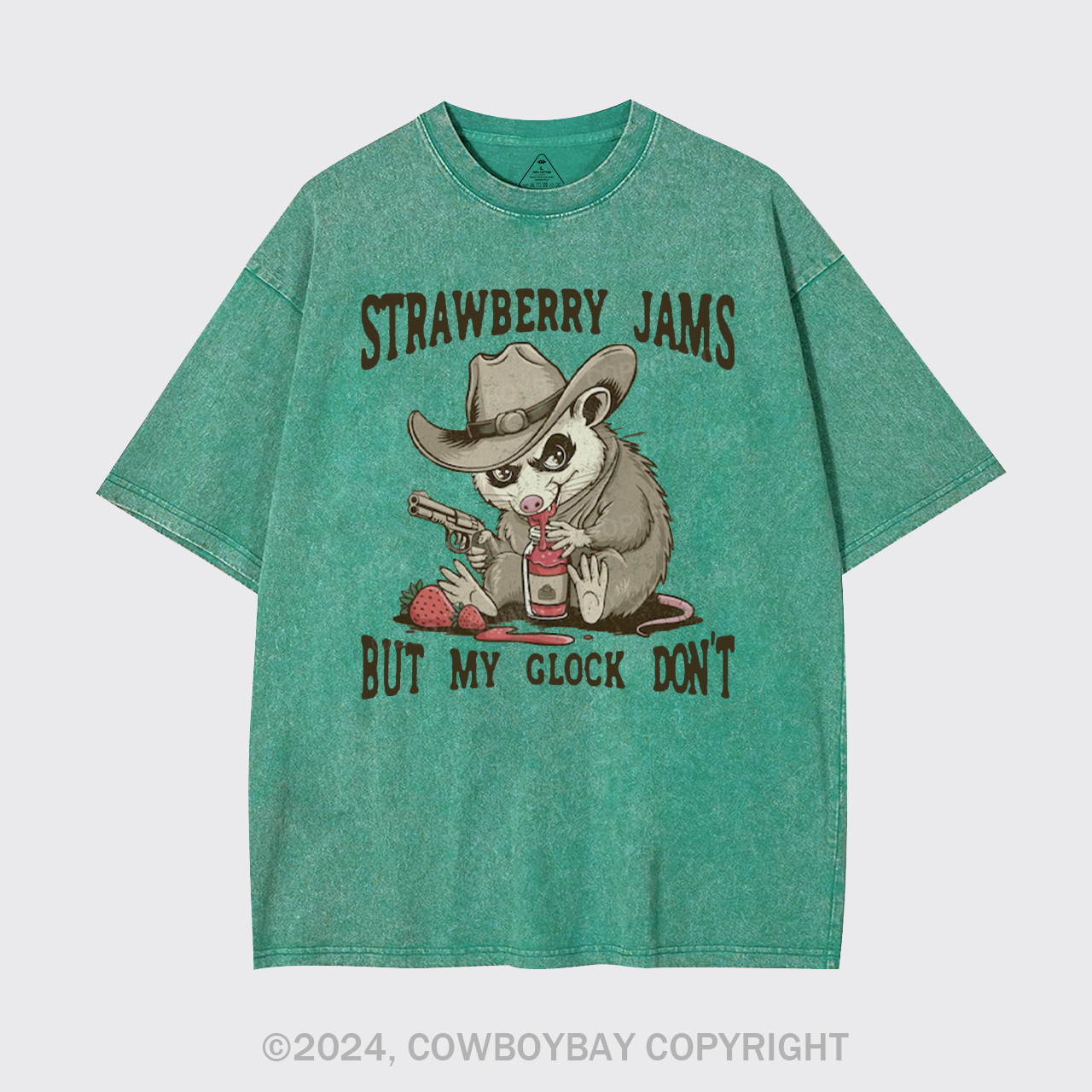 Strawberry Jams But My Glock Don't Garment-dye Tees