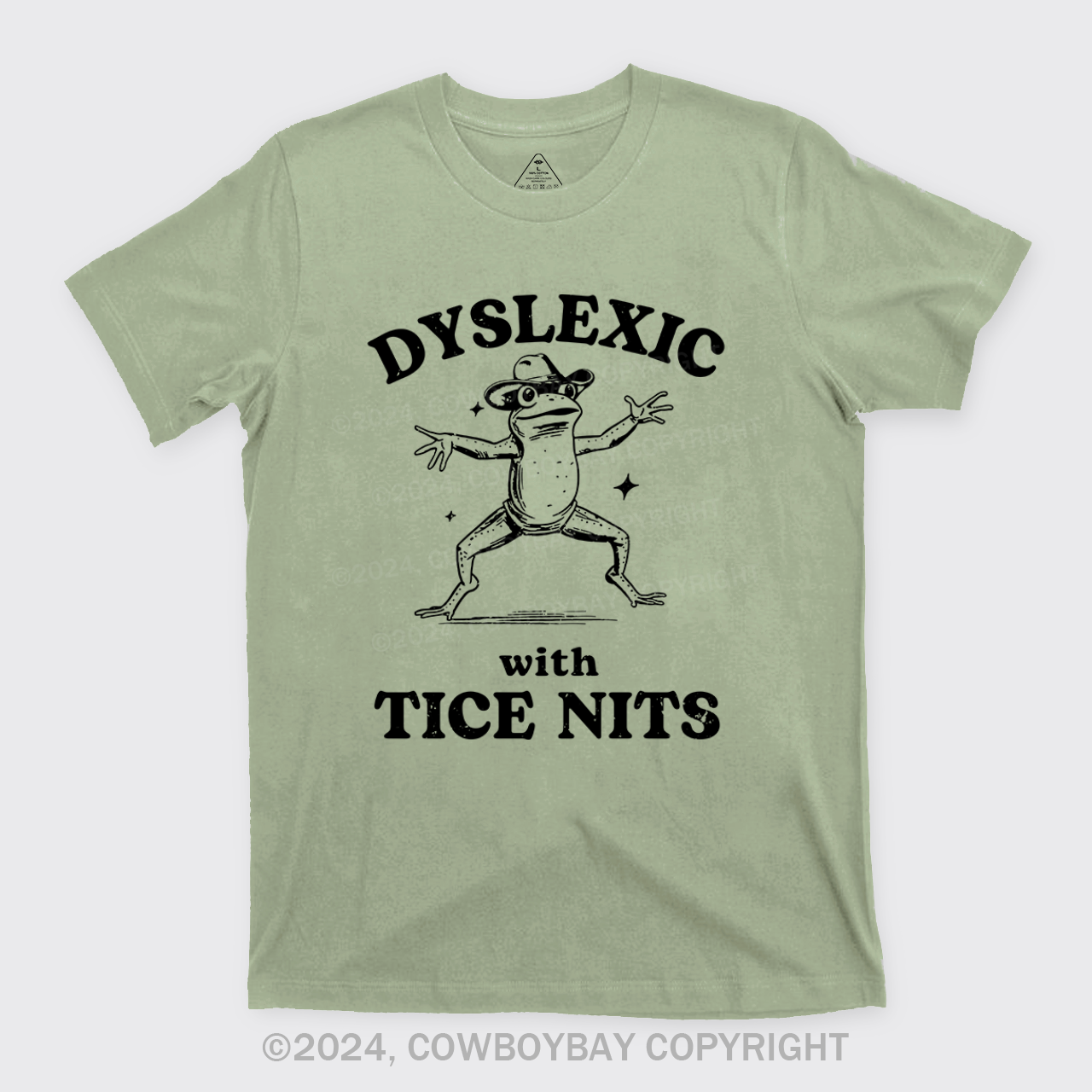 Dyslexic With Tice Nits Funny Frog T-Shirts