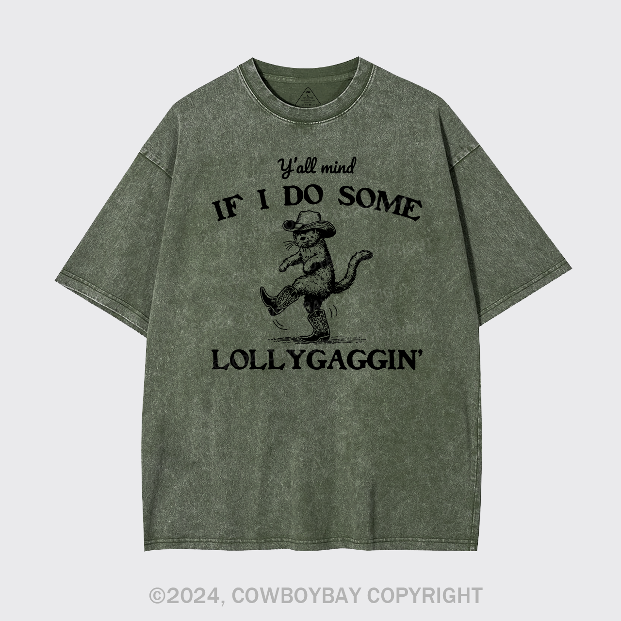 Sneaky Cowboy Cat Garment-dye Tees