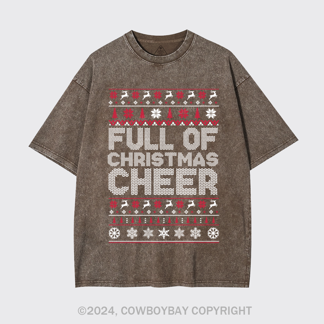 Full Of Christmas Cheer Garment-dye Tees