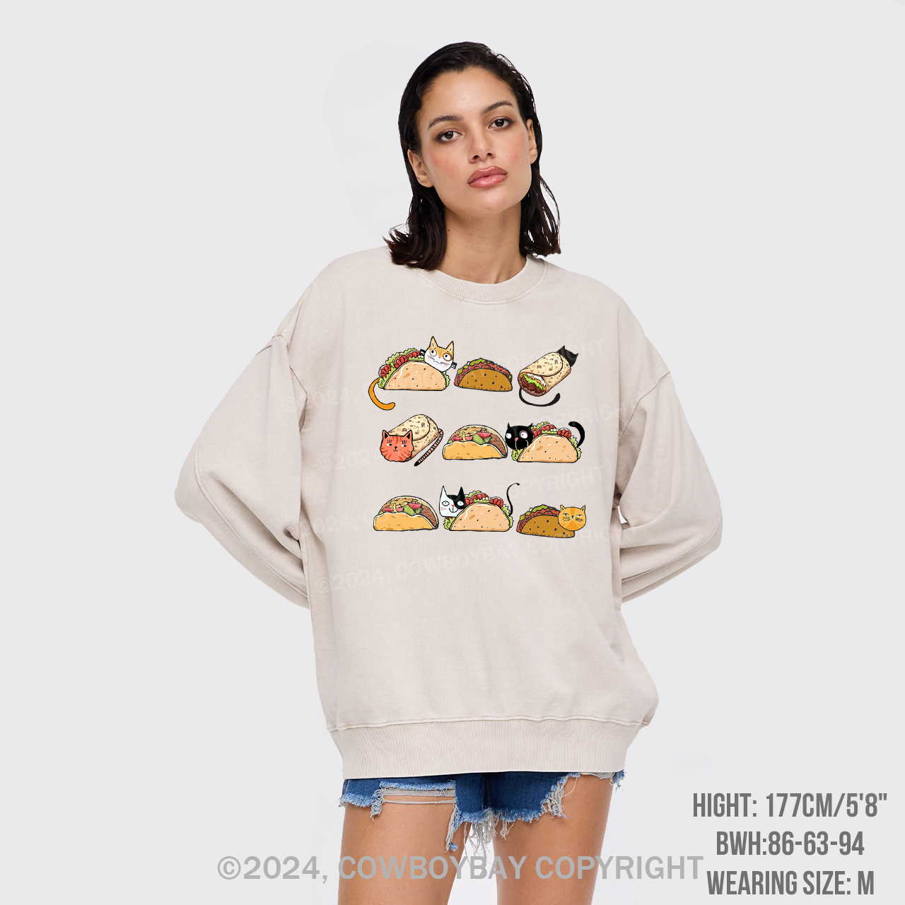 Taco Cat Washed Sweatshirts