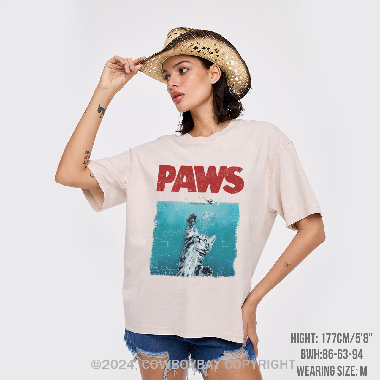Paws Kitten Jaws Garment-dye Tees