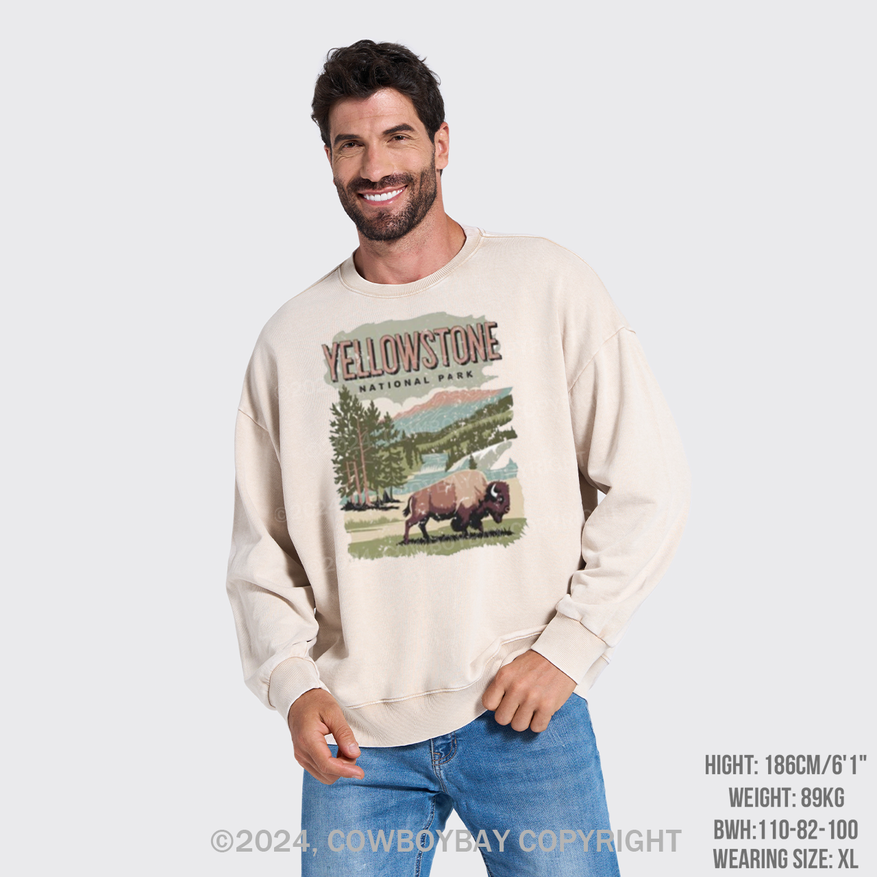 Vintage Yellowstone National Park Washed Sweatshirts