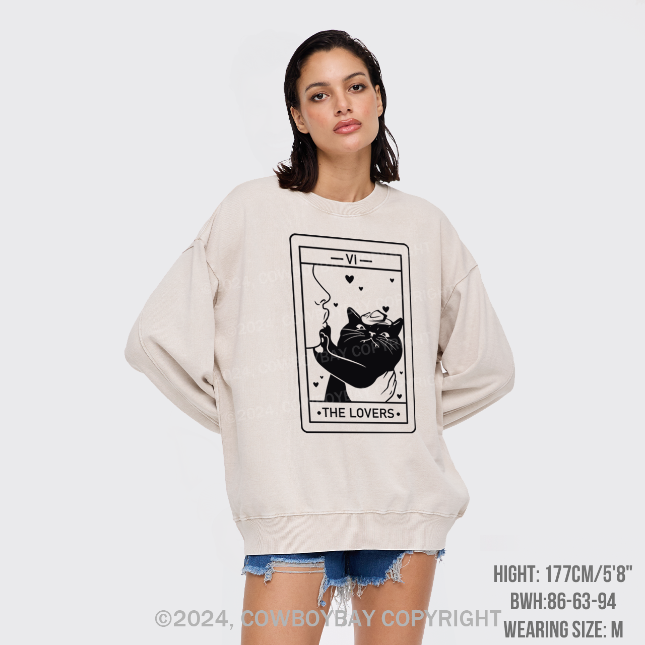 Tarot Cat Washed Sweatshirts