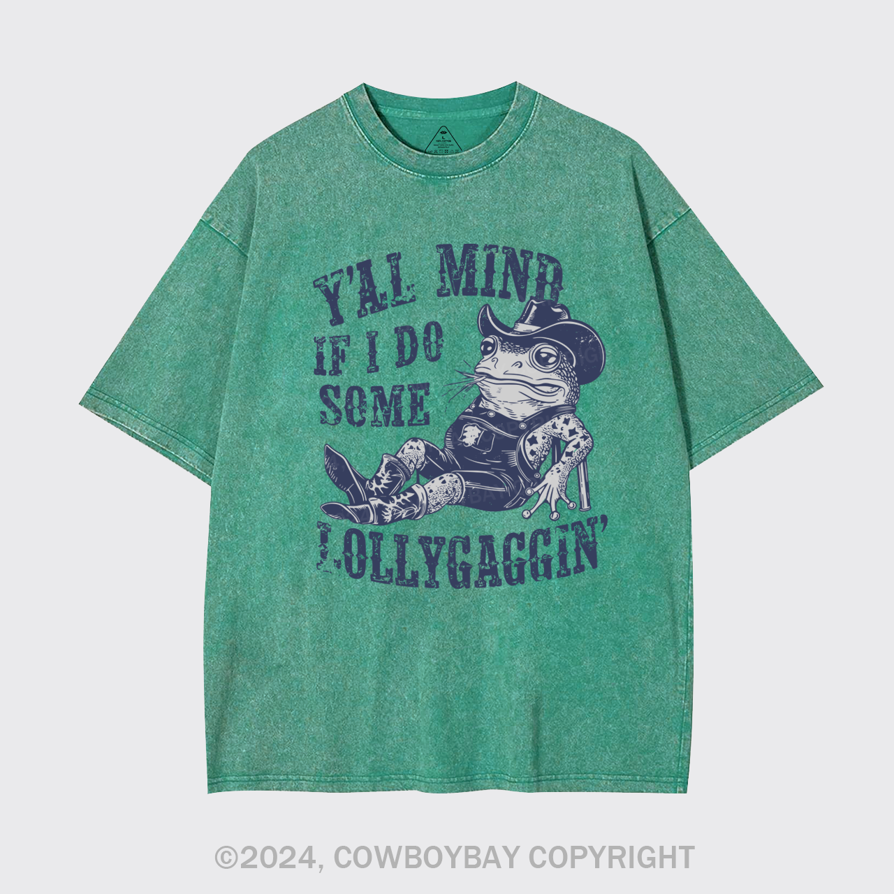 If I Do Some Lollygagging Funny Cowboy Frog Garment-dye Tees