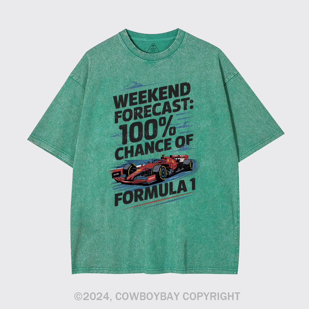 100% Chance Of Formula 1 Garment-dye Tees