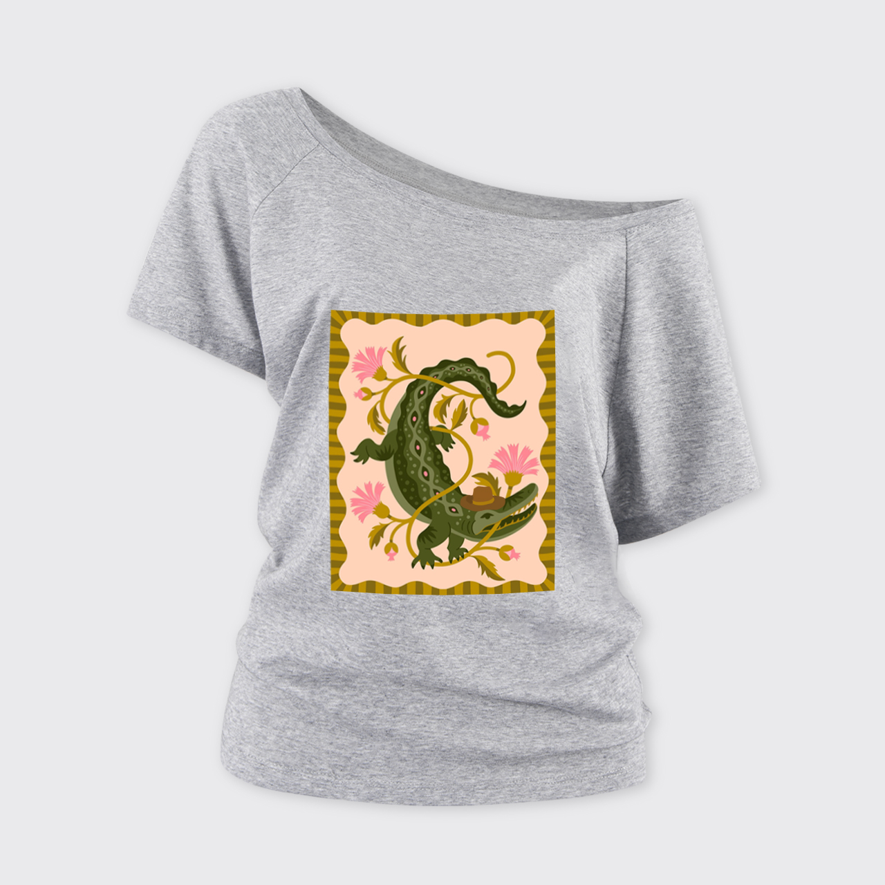 Western Gator Off Shoulder Top