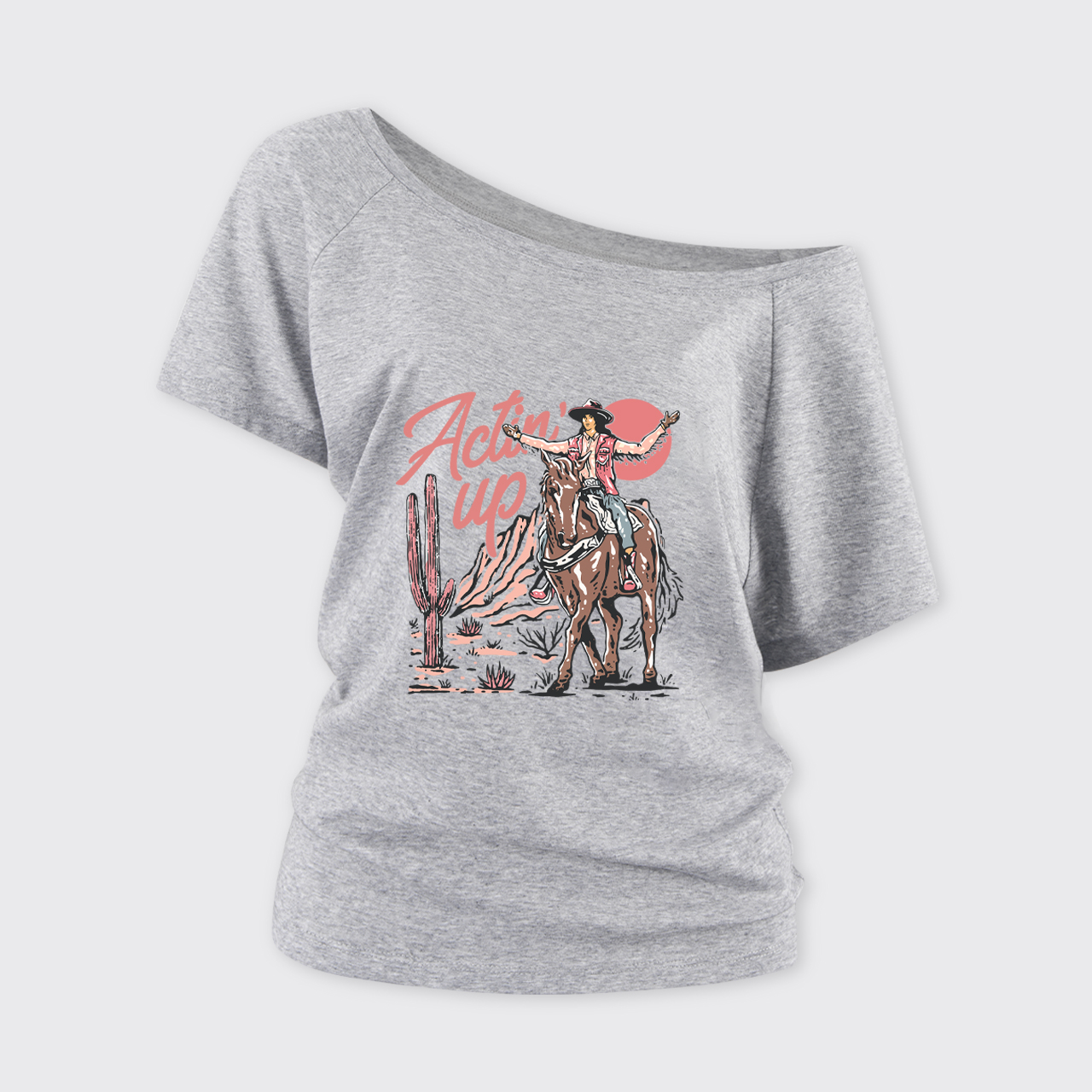 Country Concert Cowgirl Off Shoulder Top