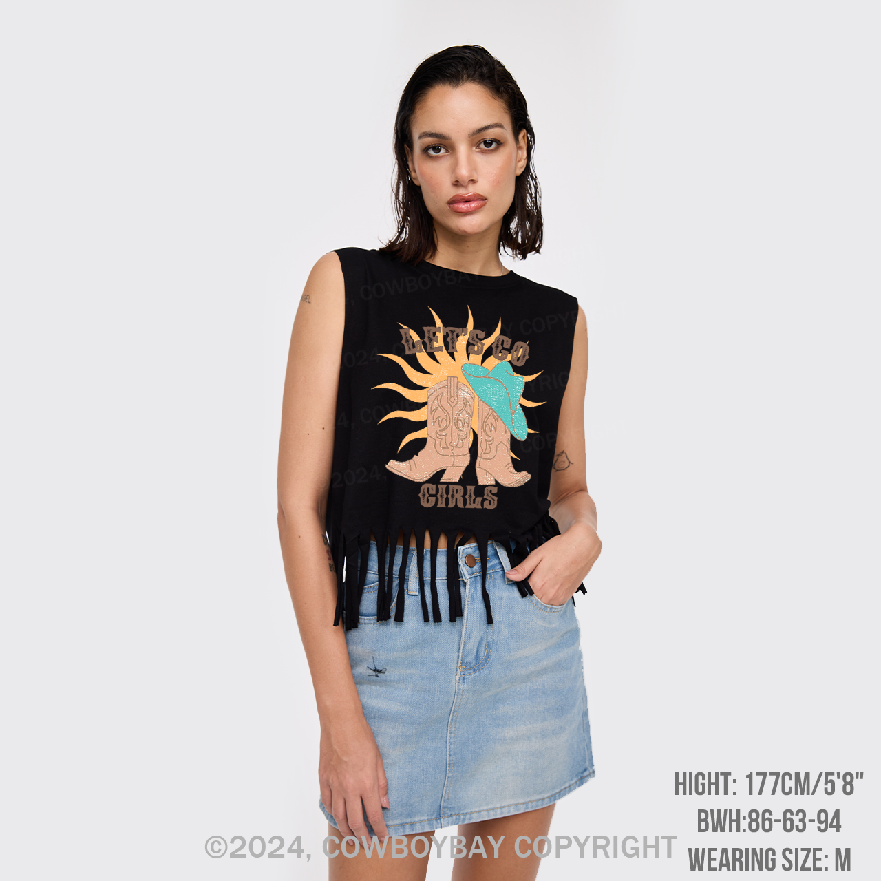 Let's Go Cool Girls Fringe Tank