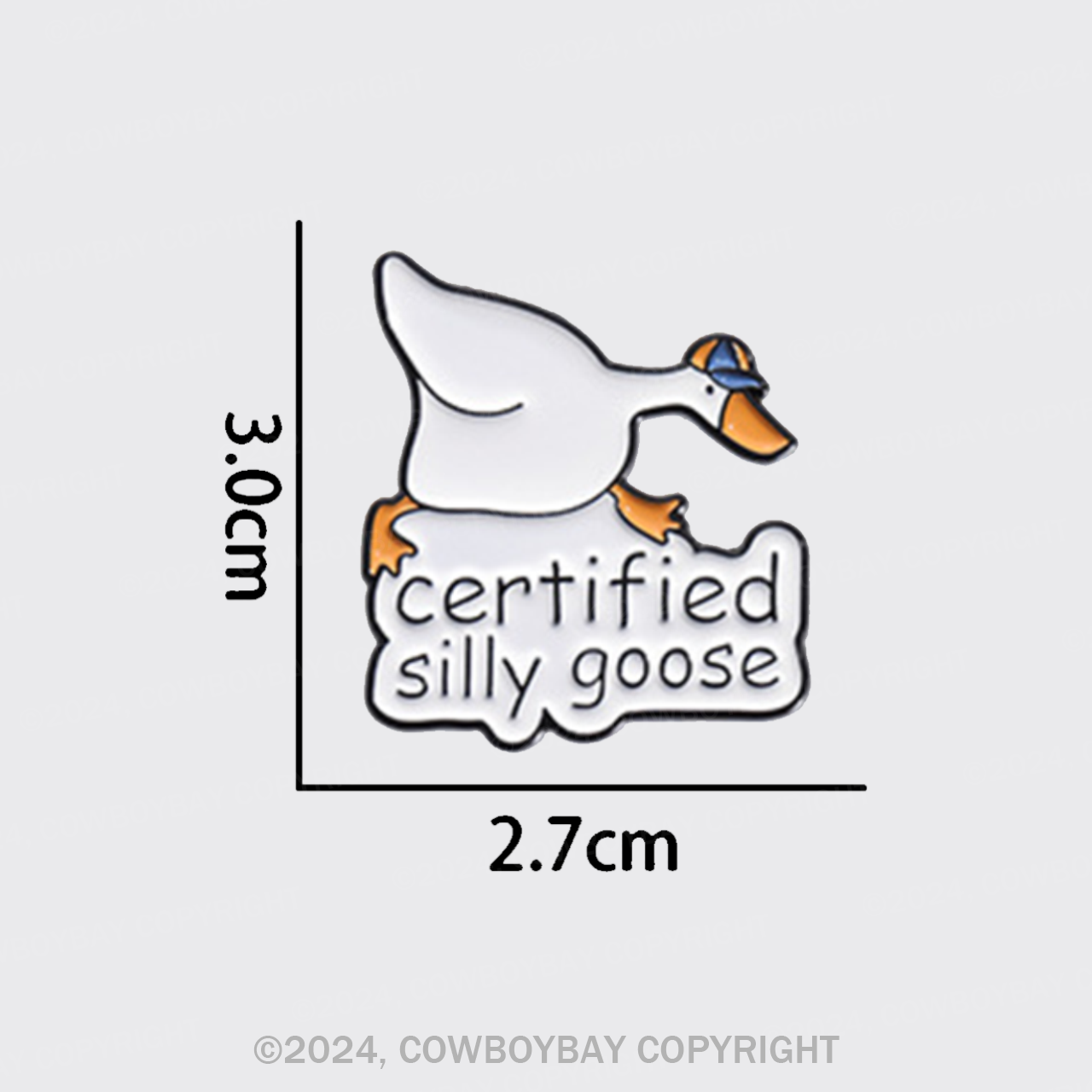Certified Silly Goose_Cowboybay Pin