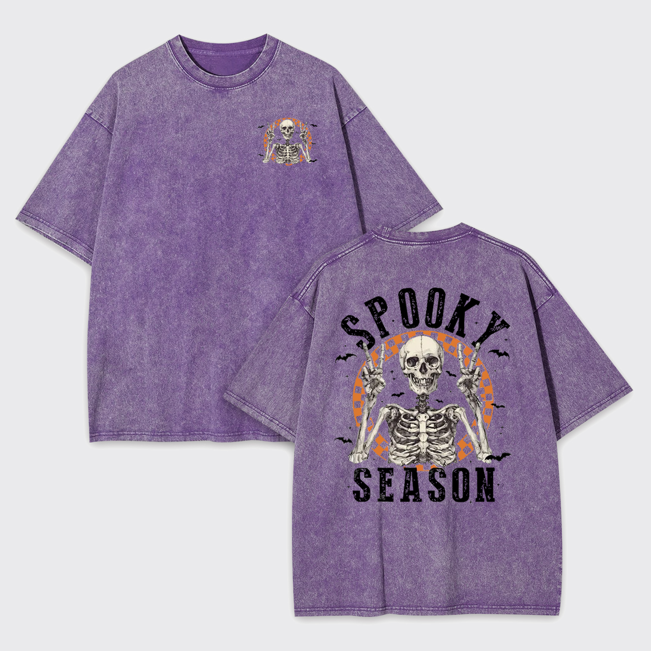 Fall Spooky Retro Halloween Garment-dye Tees
