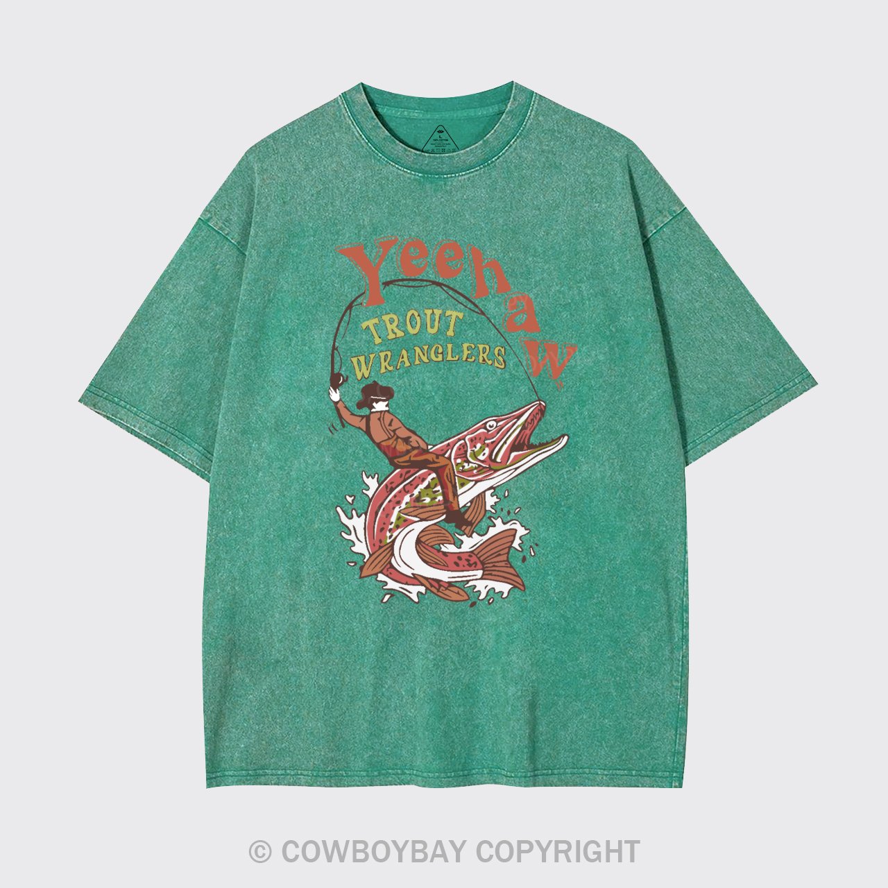 Wranglers Cowboy Fishing Club Garment-dye Tees
