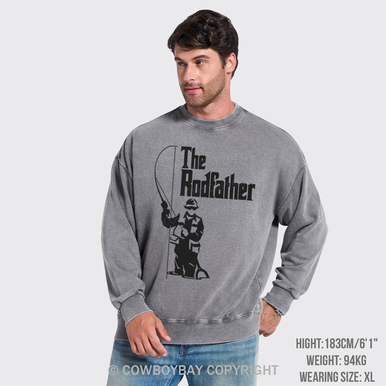 The Rodfather Fishing Washed Sweatshirts