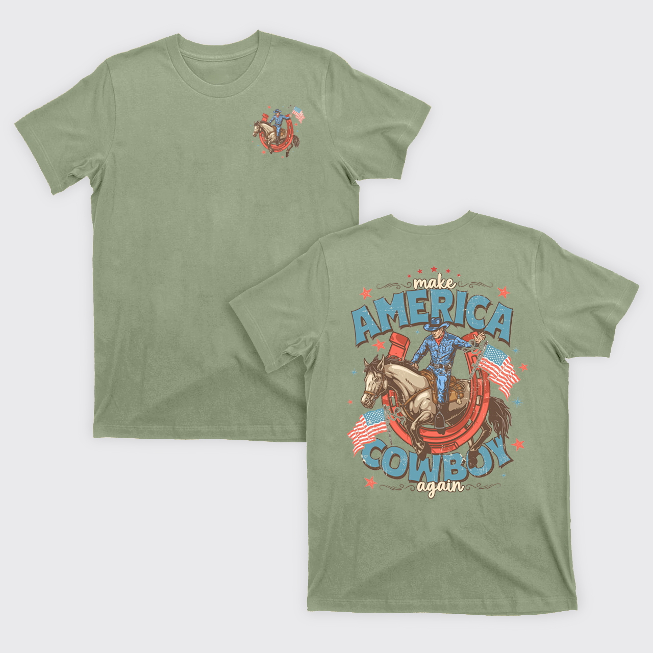 July 4th-Make America Cowboy Again T-Shirts