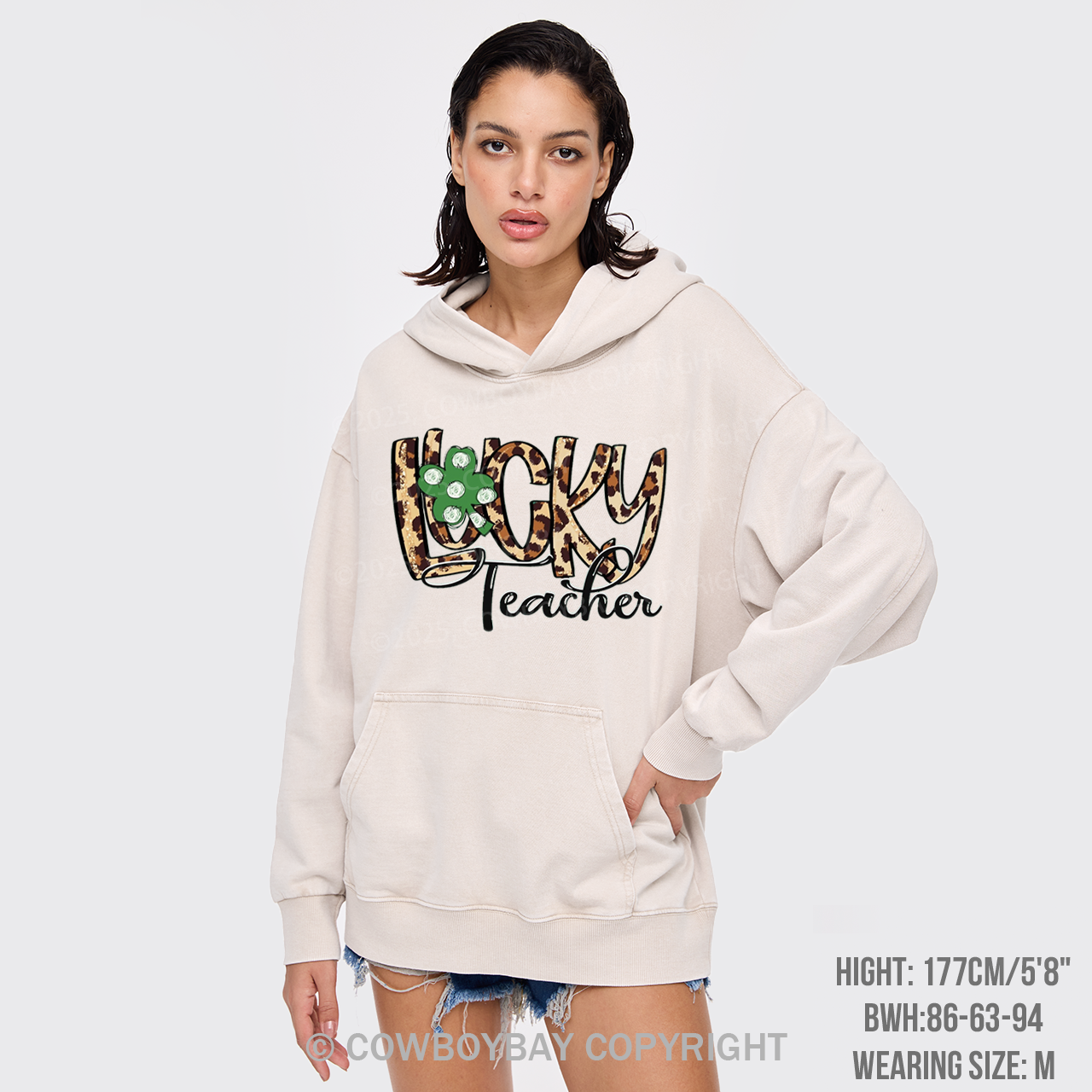 St. Patrick's Day Lucky Teacher Garment-Dye Hoodies
