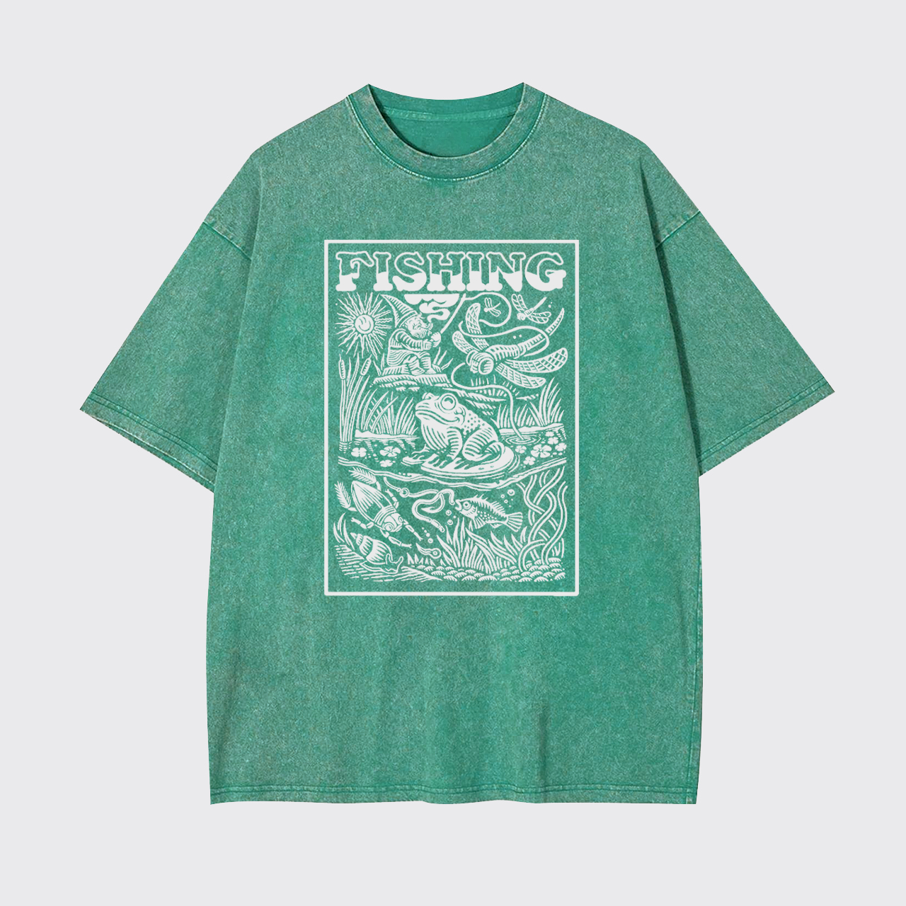 Rustic Fishing Adventure Garment-dye Tees