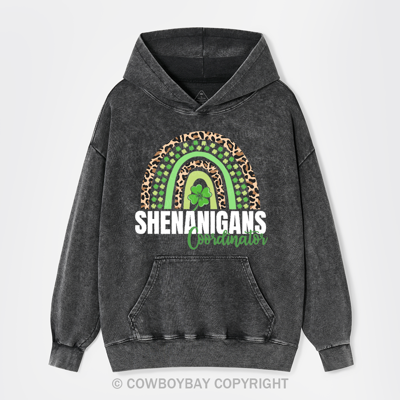 Happy Go Lucky,St Patrick's Day Garment-Dye Hoodies