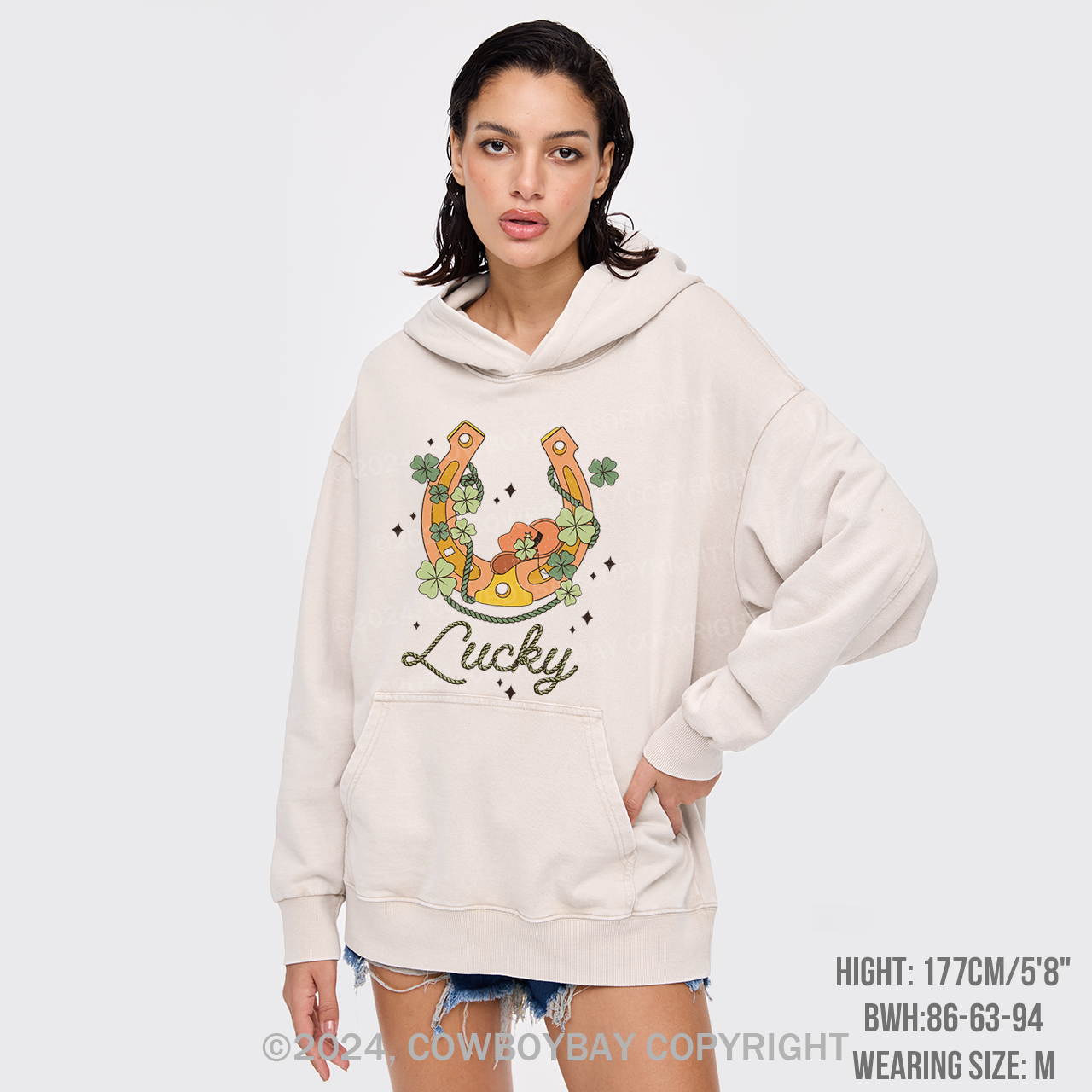 Lucky Saddle Garment-Dye Hoodies