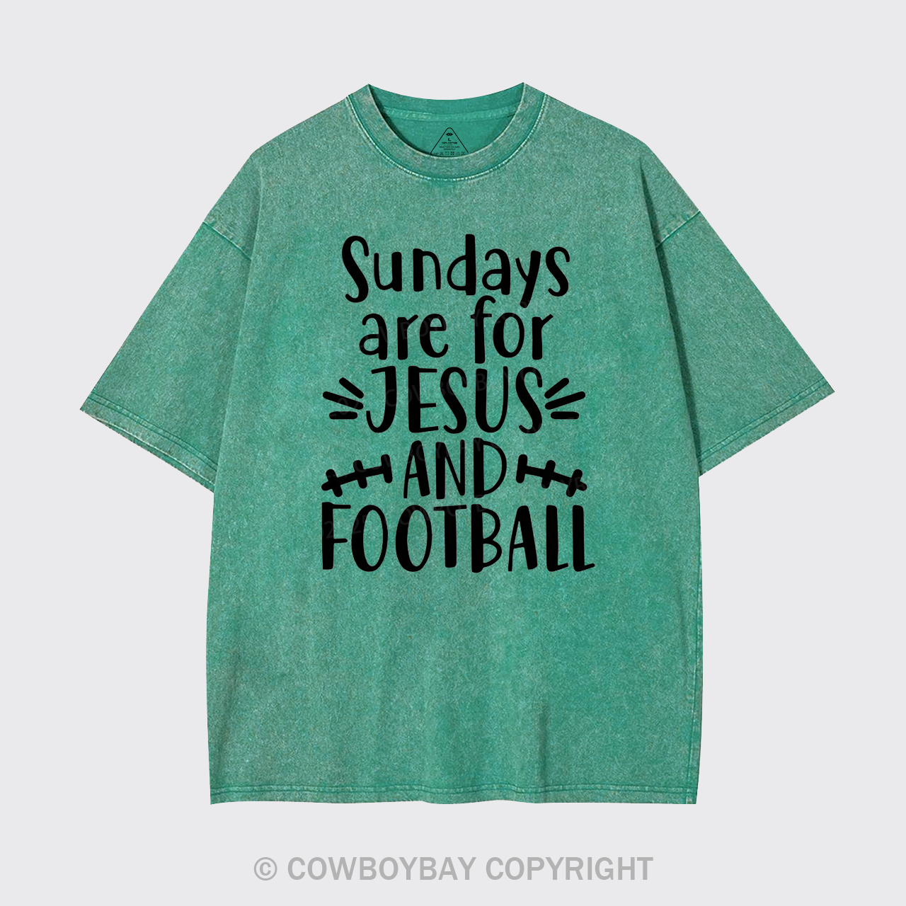 Jesus And Football Garment-dye Tees