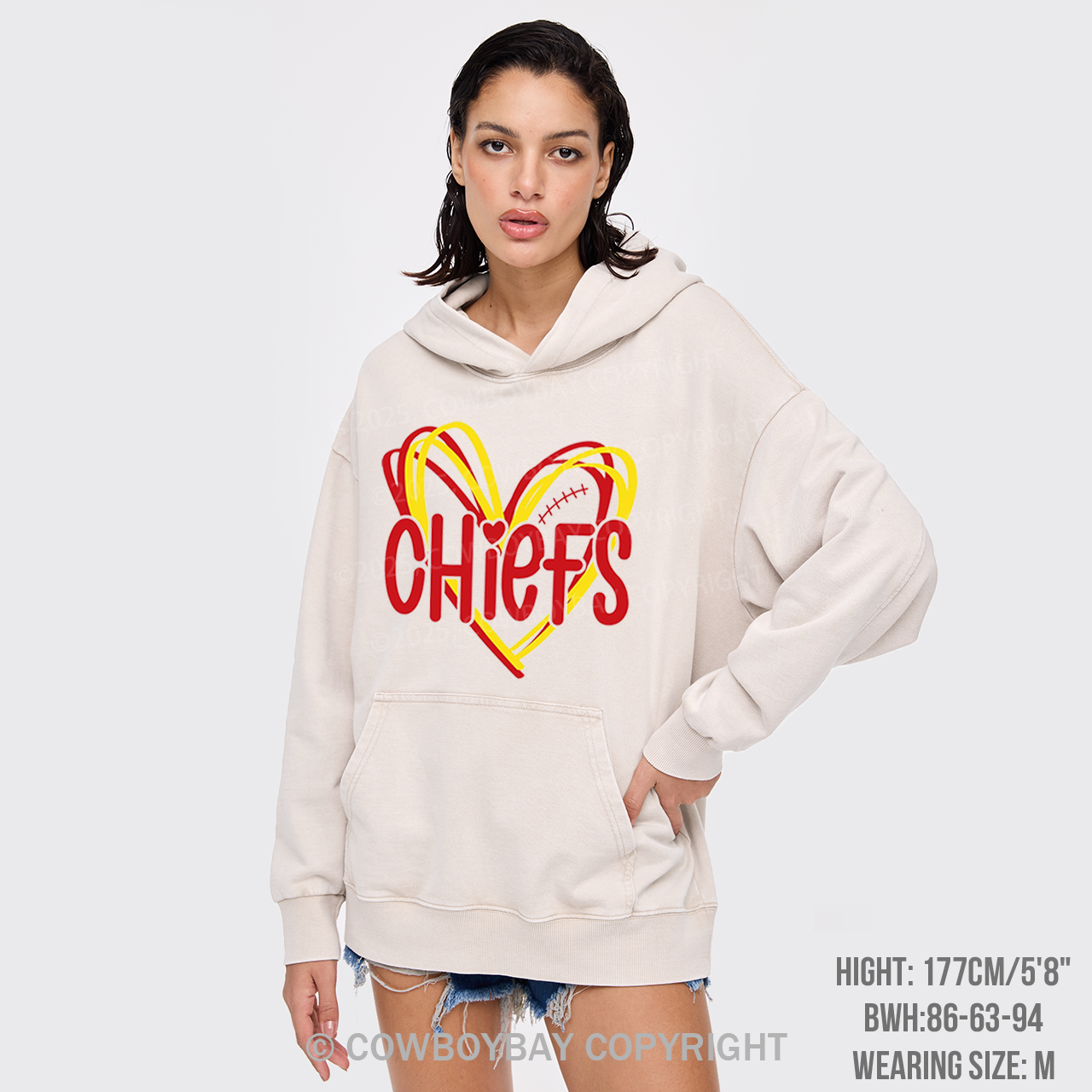 Chiefs Football Garment-Dye Hoodies
