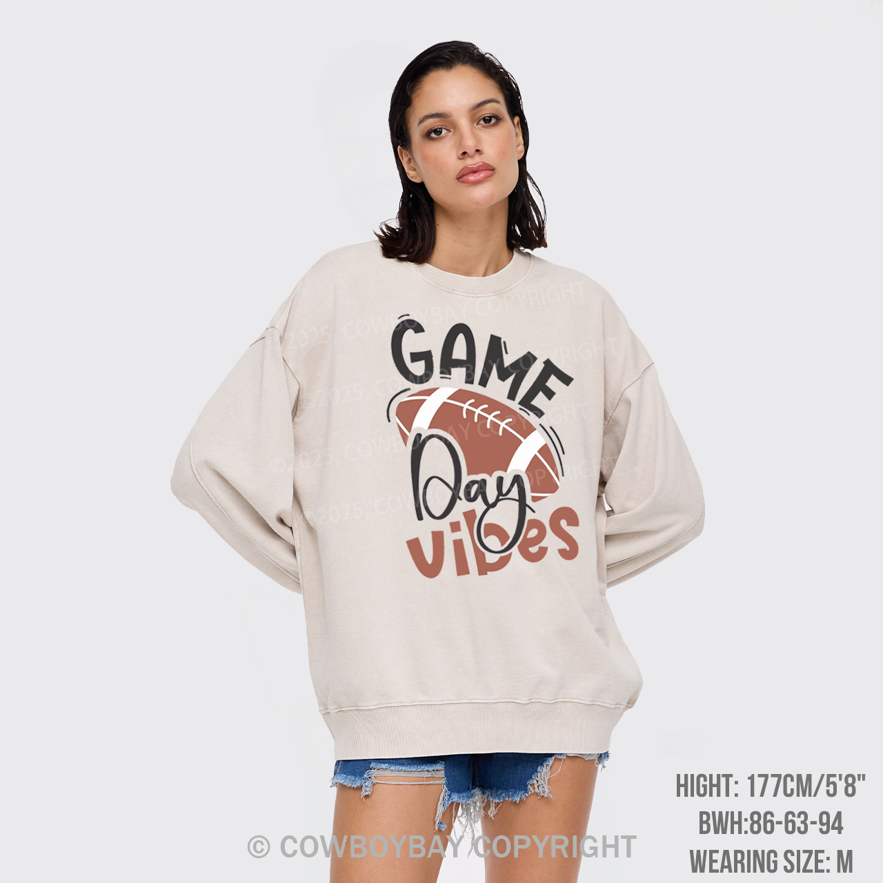 Game Day Vibes Washed Sweatshirts