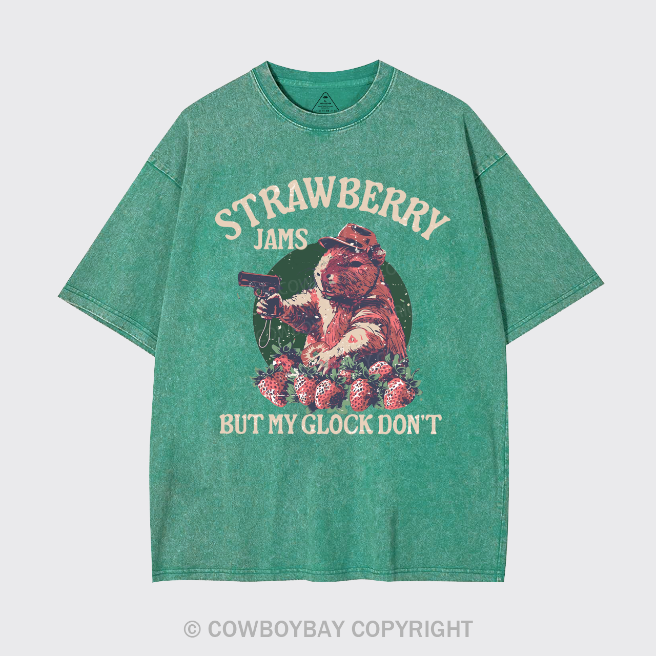 Strawberry Jams But My Glock Don't Garment-dye Tees