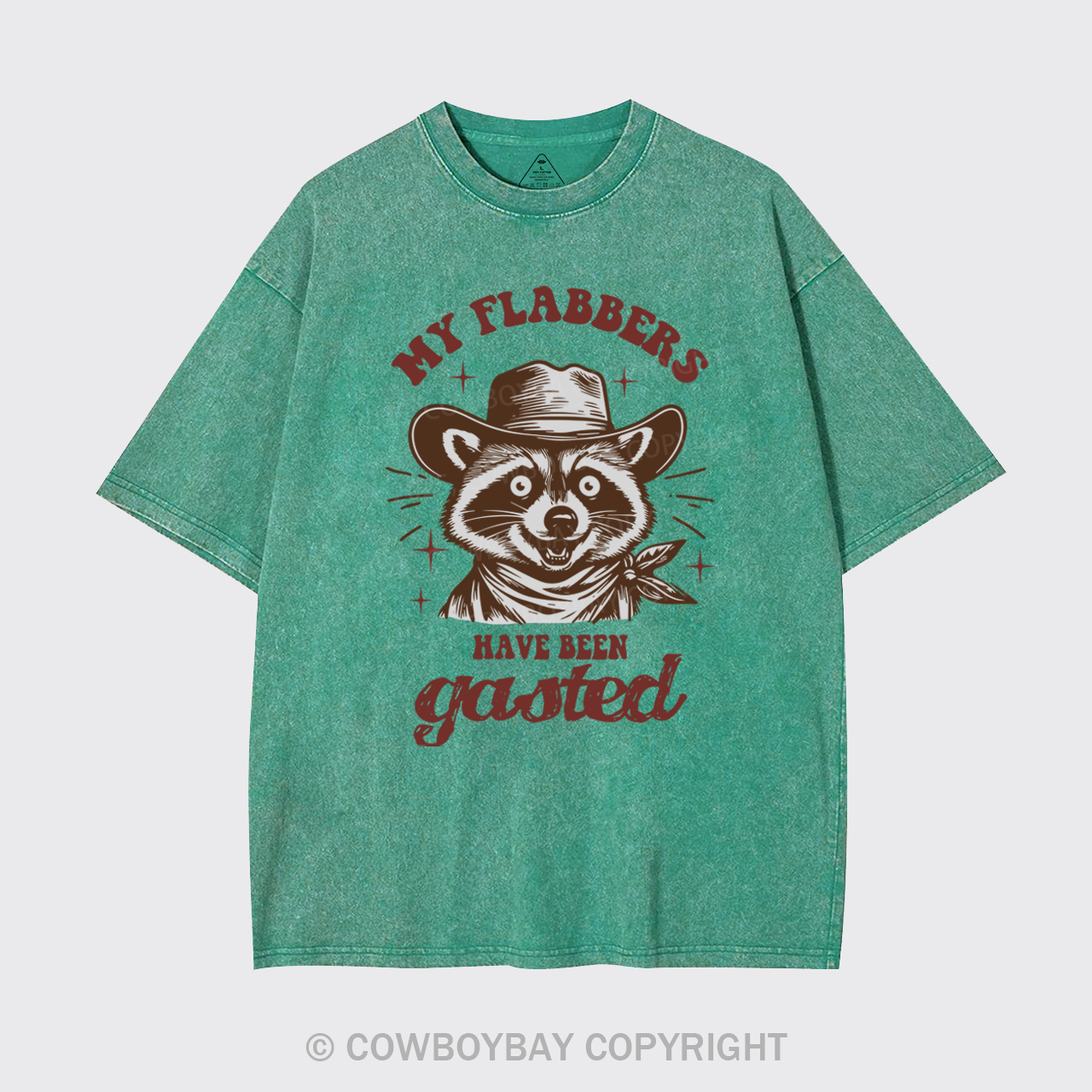 Flabbergasted Cowboy Raccoon Garment-dye Tees