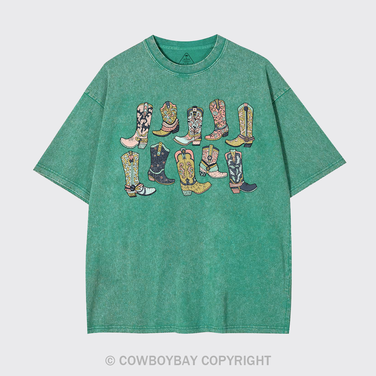 Cowboy Western Cowgirl Boots Garment-dye Tees