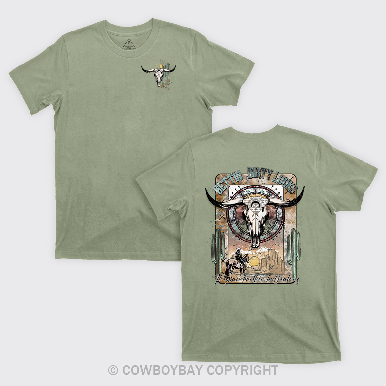 Gettin Dirty Looks Cowboy T-Shirts