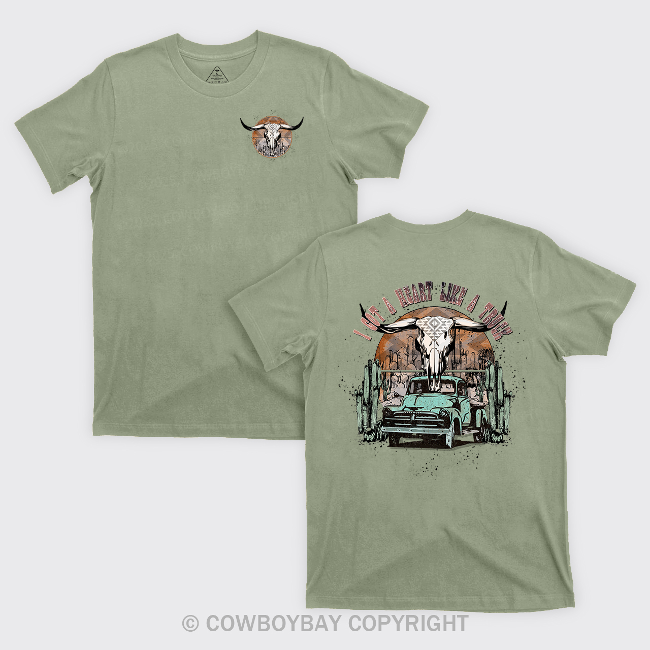Heart Like A Truck Cowboy T-Shirts