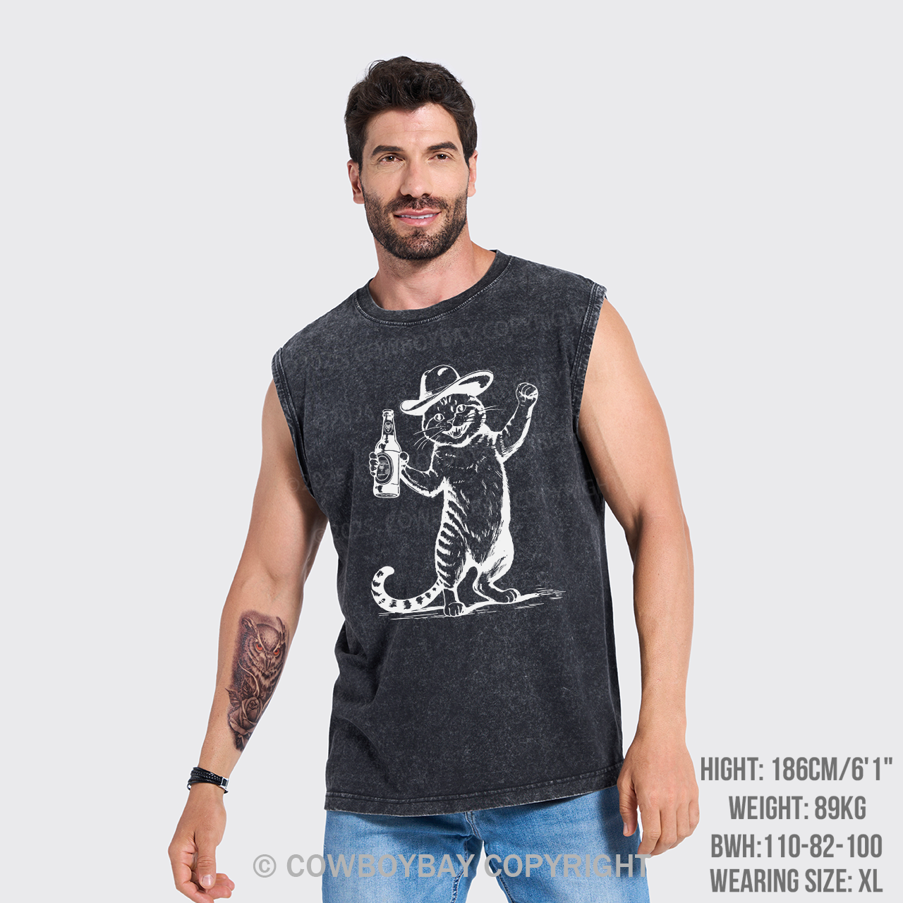 For Beer Cat Washed Tanks