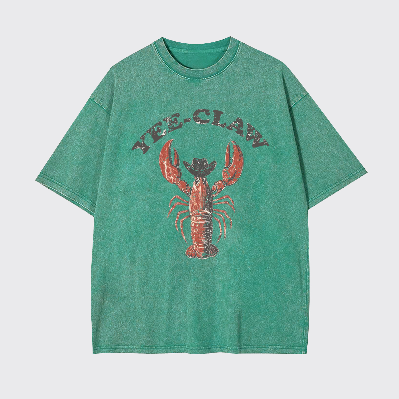Funny Vintage Western Yee-Claw Garment-dye Tees