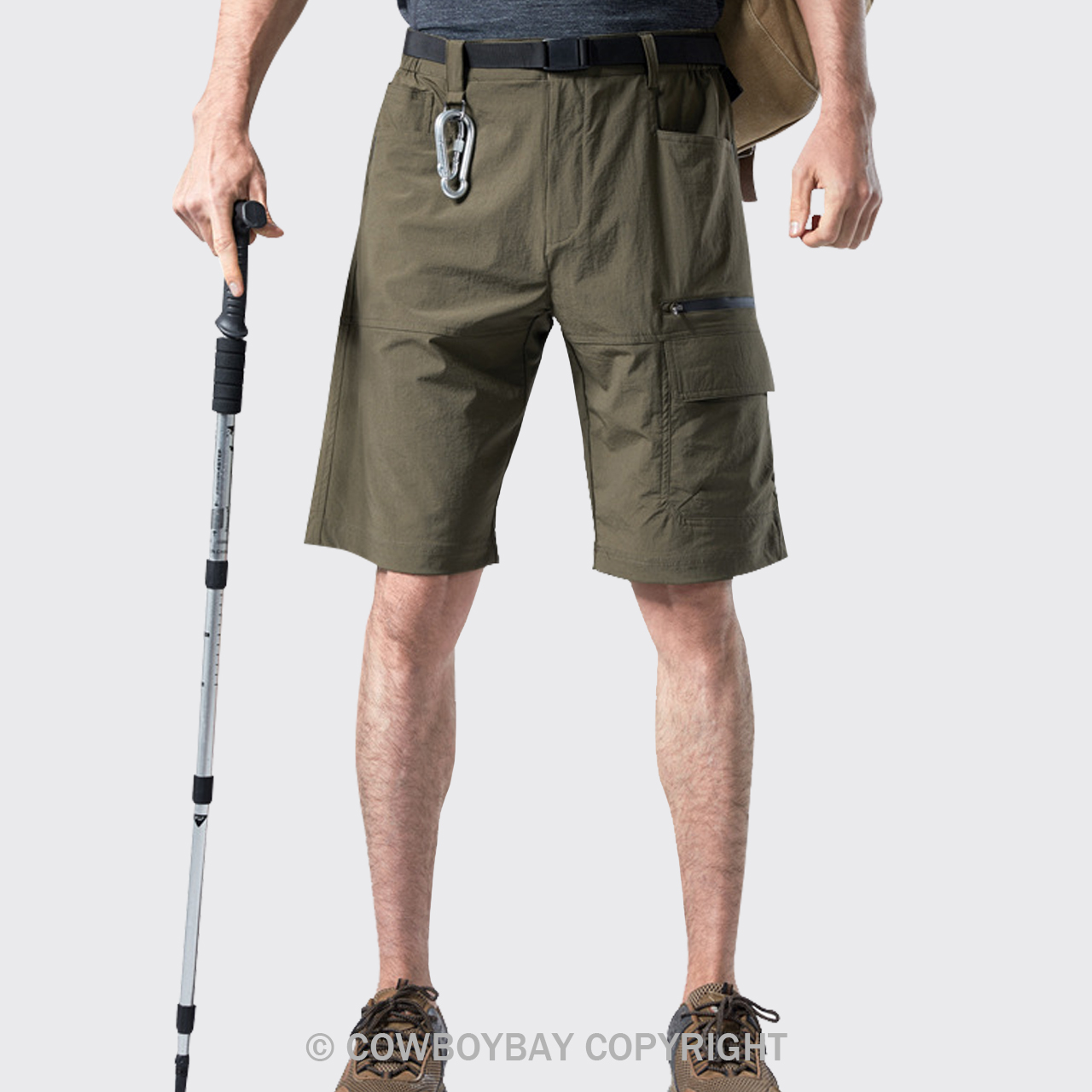 Men's Green Outdoor Loose Sports Shorts