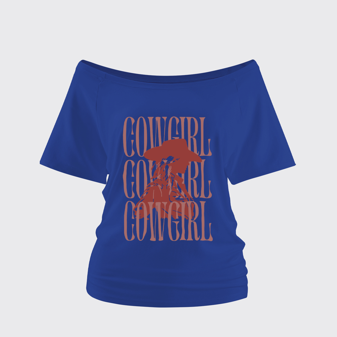 Western Style Cowgirl Off Shoulder Top