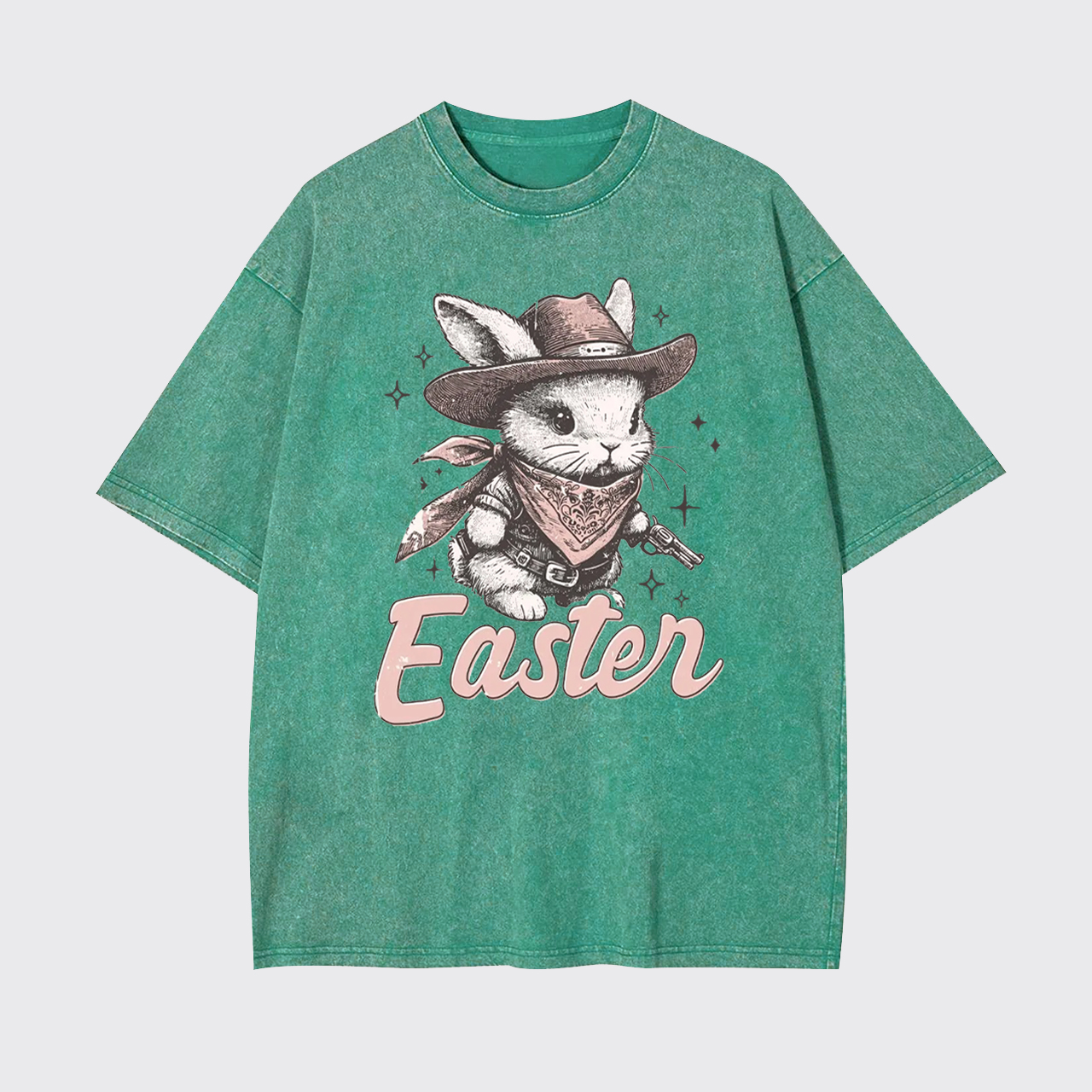 Howdy Easter Western Bunny Garment-dye Tees