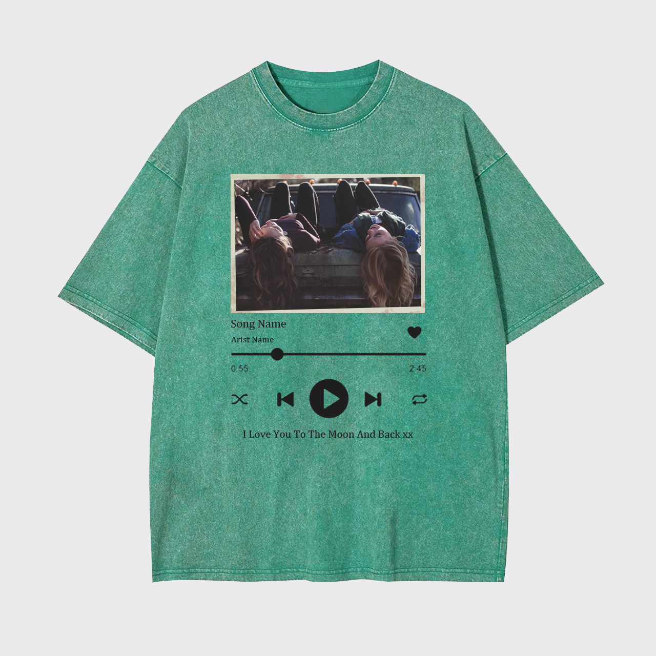 Custom Picture Song Best Friends Garment-dye Tees