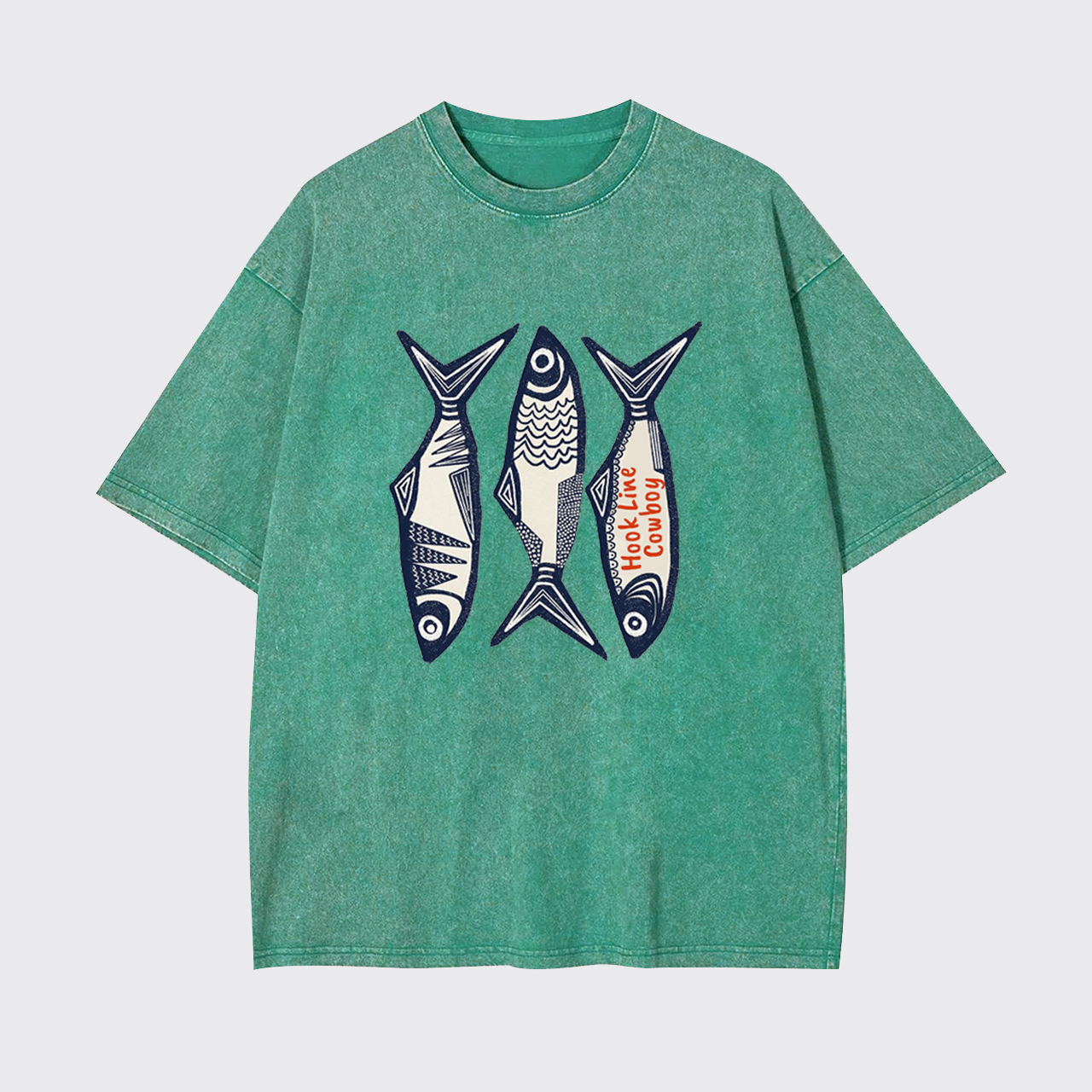 Hook Line Cowboy Garment-dye Tees